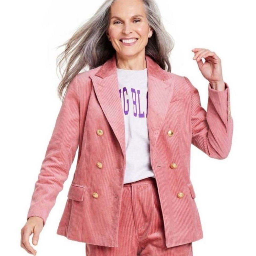 Rowing Blazers Pink Corduroy Suit Jacket
